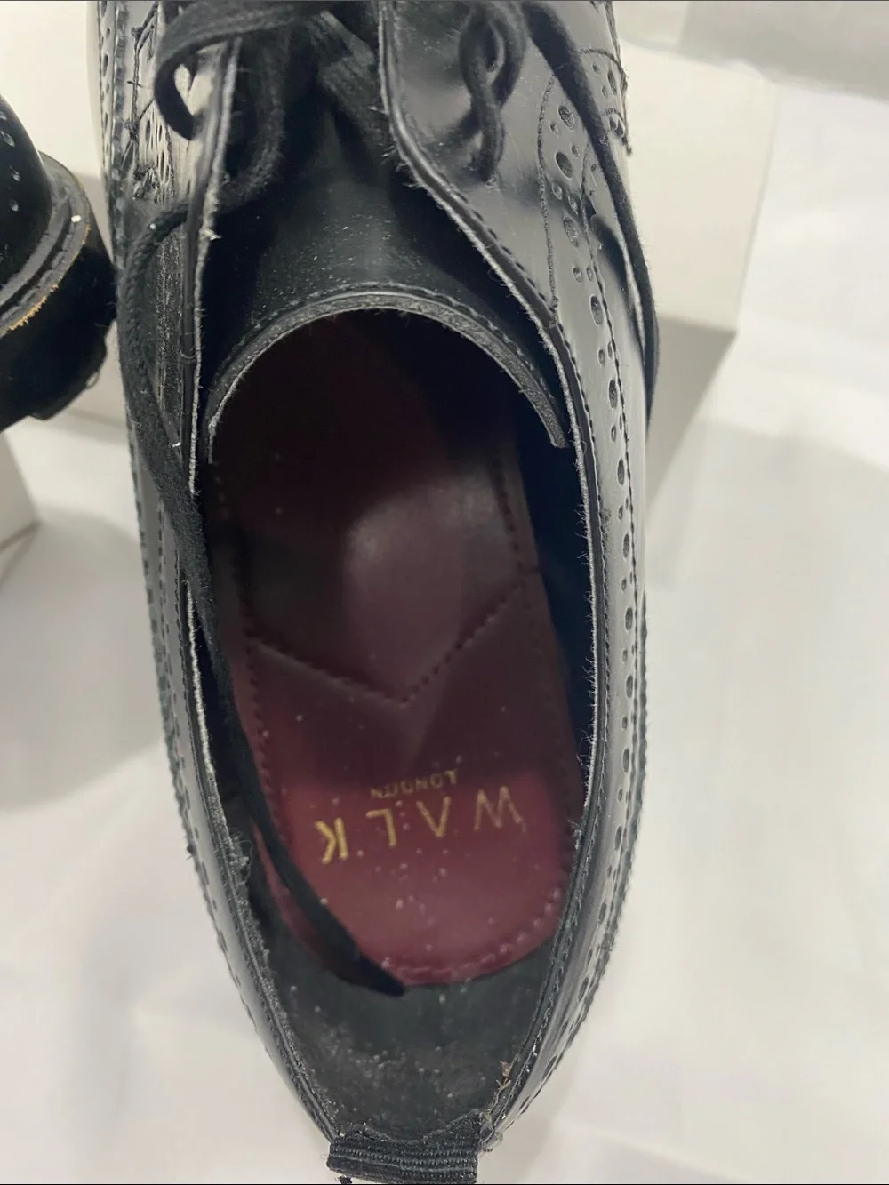 Brochu Walker Black Leather Wingtip Derby Shoes